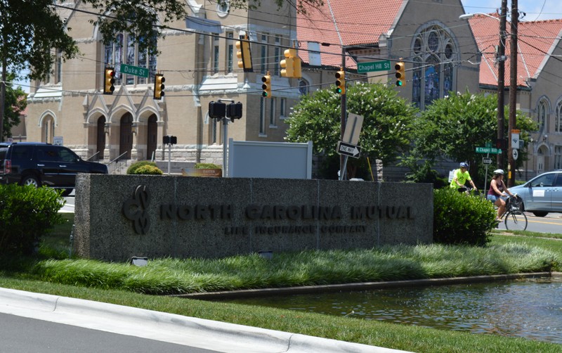 View of sign at the corner of Duke St. and Chapel Hill St.