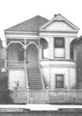 A Black and white photo of the Jack London House.