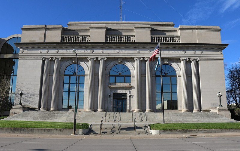 The Penningtion County Courthouse was built in 1922.