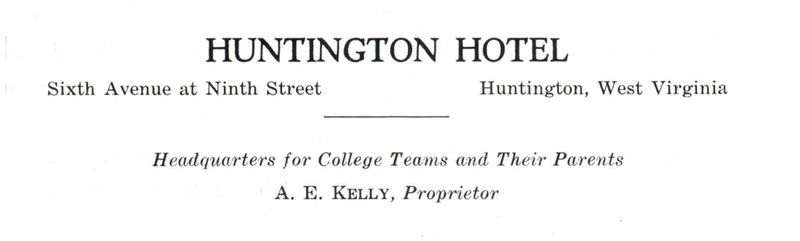 Ad for the Hotel Huntington from 1927