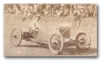 Barney Oldfield, racing.