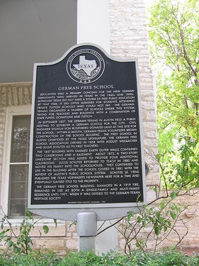 The German Free School that houses the Society is a designated state and city historical site. Image obtained from the Texas State Historical Association website.