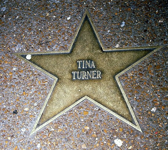 Entertainer Tina Turner's star on the St. Louis Walk of Fame