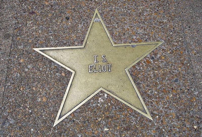 Poet T.S. Eliot's star on the St. Louis Walk of Fame