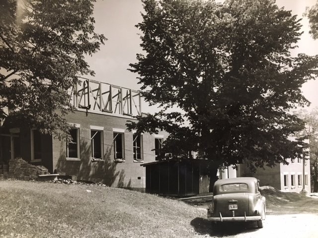 Farr-Chinnock Hall while it was under construction in 1951.