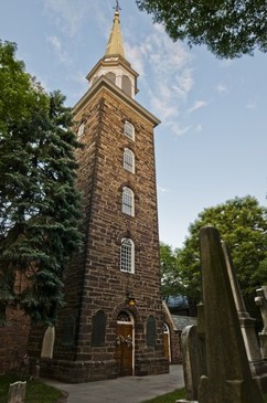 Christ Church tower (image from Revolutionary New Jersey)