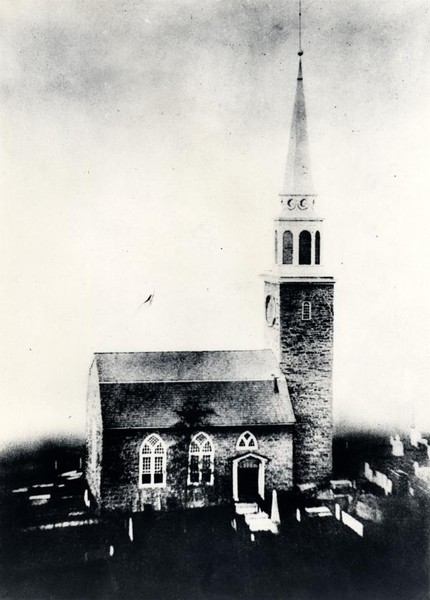 Rendering of Christ Church as originally constructed, 1745 (image from Christ Church New Brunswick)