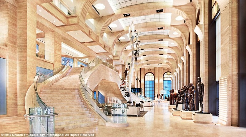 Official Photo of the Front Lobby of the Flag Building, Sourced from The Daily Mail article cited above, photograph originally from Official Scientology Representatives