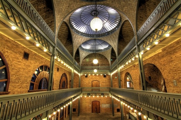 The interior of the Hearst Memorial Mining Building 