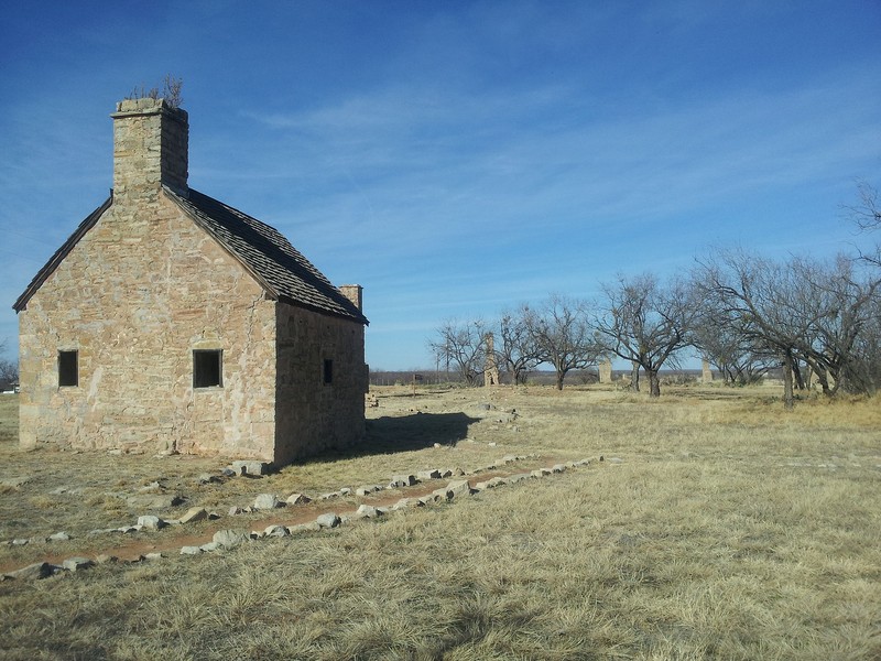 The intact guardhouse
