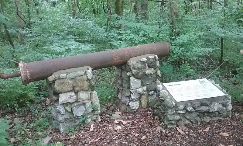 Cast-iron pipe: more than 4 miles of underground pipes carried water (up to 1,000,000 gallons daily!) from Radnor Lake to the railroad yards. No pumps were needed, as the system worked using gravity.