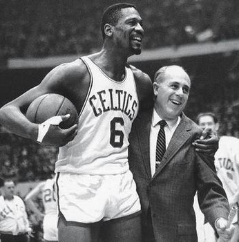 Red Auerbach was the first one in the NBA that showed his support for Russell.  The two had a life long friendship