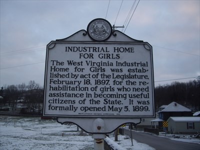 WV historical marker, located on Moore St.