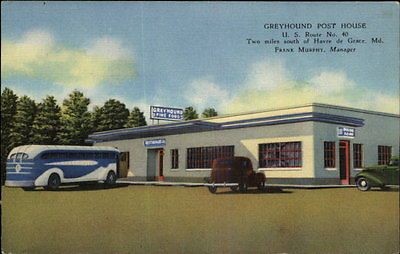 Outside View of Greyhound Bus Post House in Havre de Grace, MD