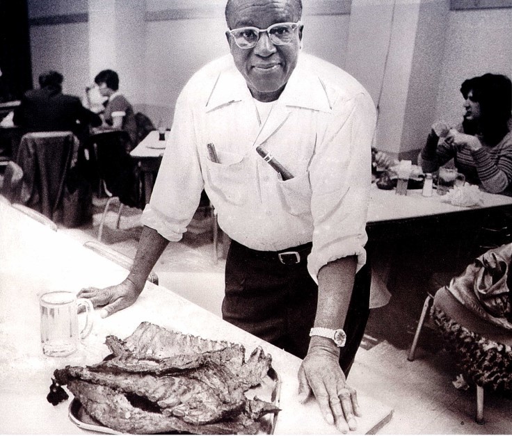 Arthur Bryant with some of his famous BBQ