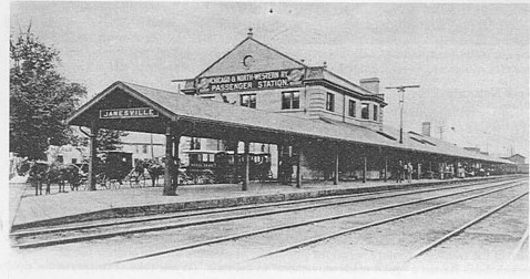 Chicago & Northwestern Railway passenger depot.