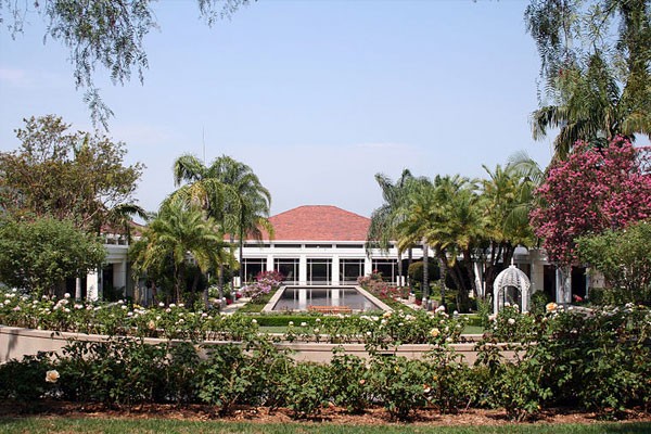 View of the Nixon Library and the Gardens 