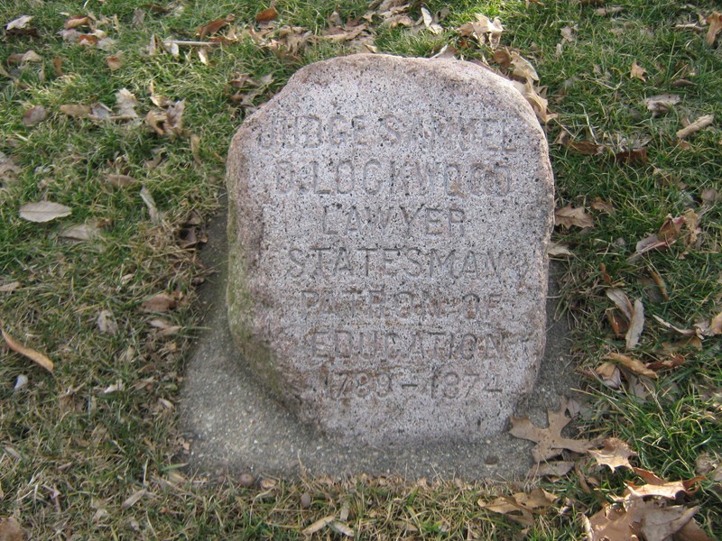 Located at 310 Lockwood, (small stone)