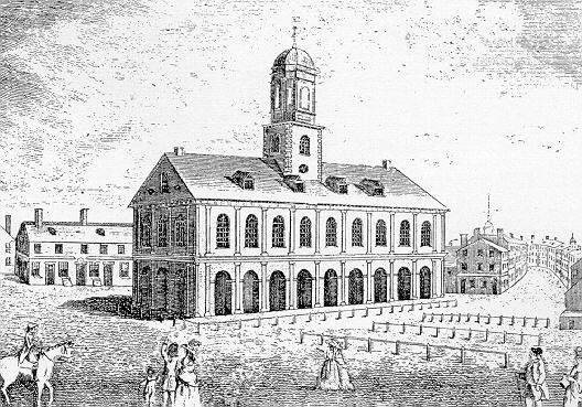 Faneuil Hall as it looked in 1742