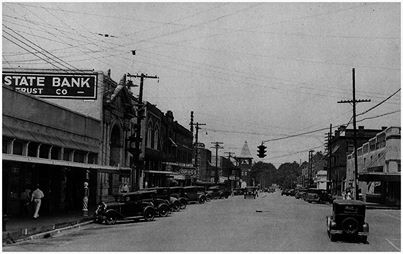 Ruston State Bank & N. Trenton Street, c. 1920s