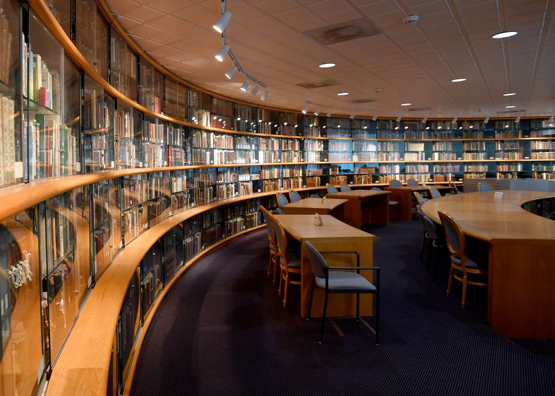 The Dalton  Rare Book and Manuscript Reading room on the 10th floor of J. Murrey Atkins Library, 2021.