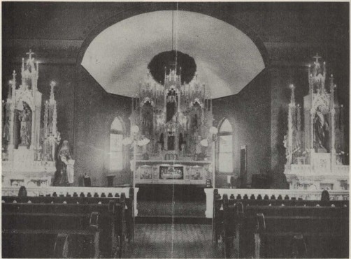 Sacred Heart Church Interior in the early 1900s