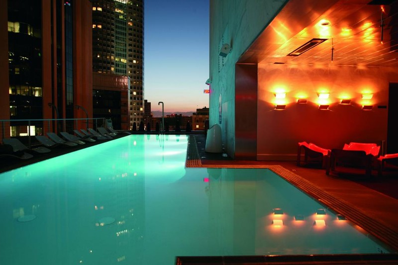 Outdoor rooftop pool at the Hotel.