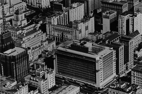 Aerial shot from 1948 showing the building's exterior almost completed.