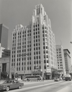 An historic Black and white shot of the building.