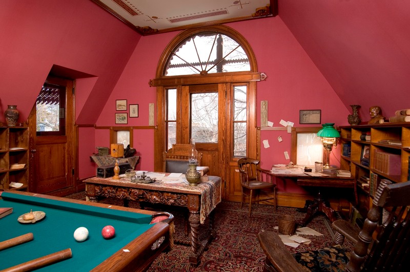 The Billiard Room: Served as Twain's office and study, where he wrote some of his most notable works 