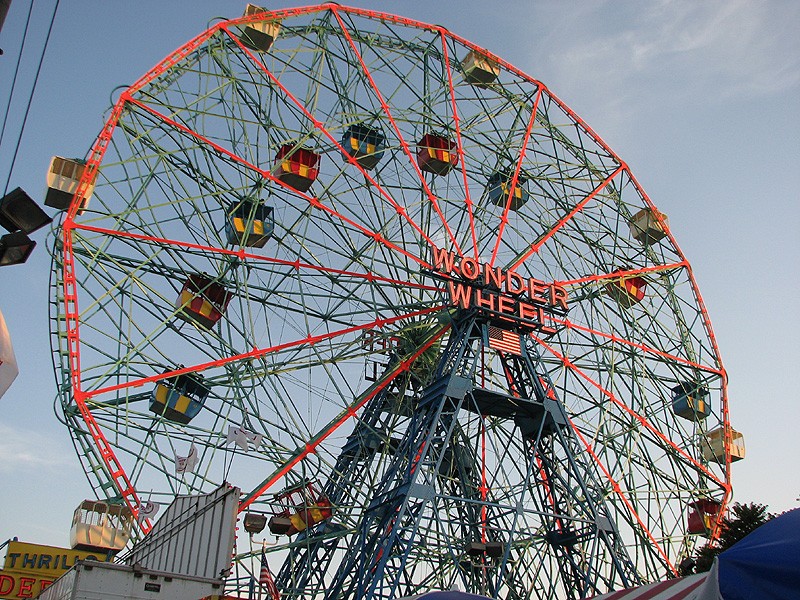 Closeup of the Wonder Wheel