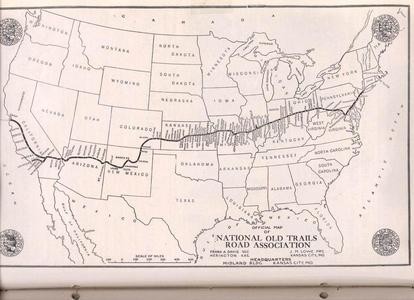 Map of the National Old Trails Road 