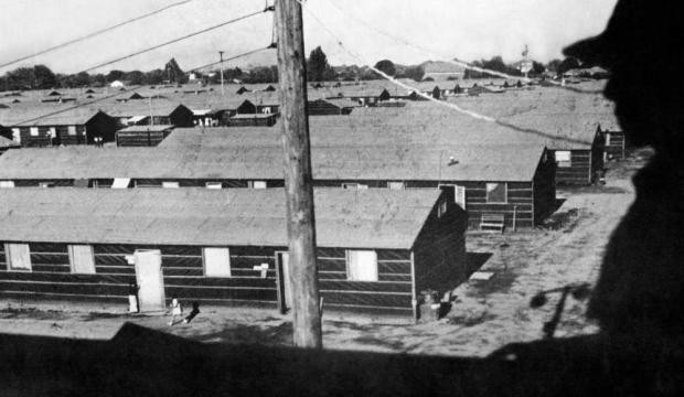 Barracks at the Fresno detention center