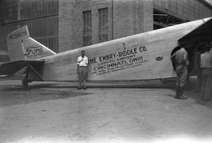 Ford Tri-Motor aircraft at Lunken Field, circa 1929