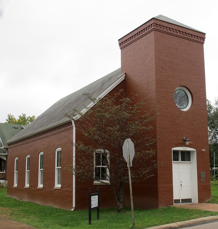 St. John's African Methodist Episcopal (AME) Church at Walnut and Fourth Streets. Built in 1891, it was rehabilitated as an archive for Franklin County Court records. 