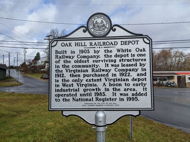 WV Historical Marker for the depot.