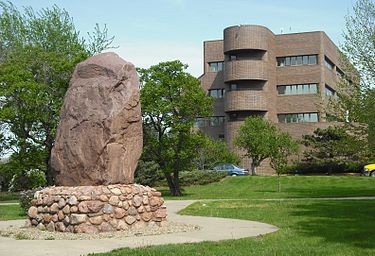 Shunganunga Boulder is located in Robinson Park across from the City Hall.