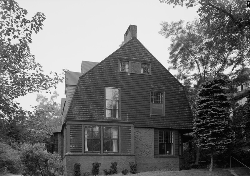 Public domain photograph of the John Calvin Stevens House, Provided by the Library of Congress, Prints and Photograph Division