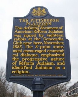The Pittsburgh Platform Historical Marker