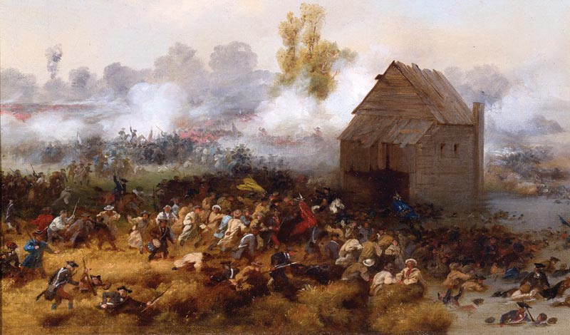 "The Battle of Long Island" by Alonzo Chappel (1858) depicts the stand of the "Maryland 400"