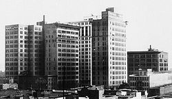 A promotional photo of the four buildings that represent "The Heaviest Corner on Earth." 