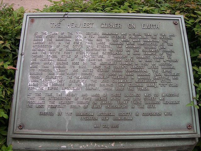 This marker was erected on May 23, 1985 by the Birmingham Historical Society. 