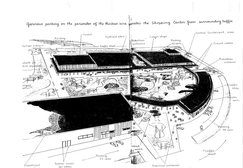 Sketch of the Country's First Shopping Plaza