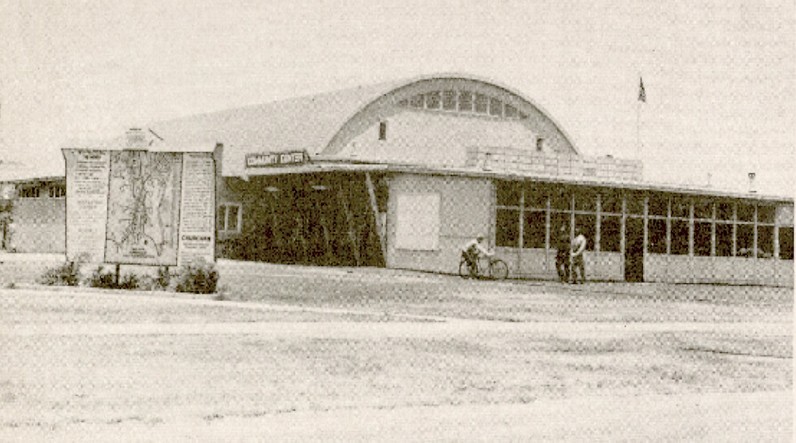 Tenant Activity Building, 1943, photo c. 1954