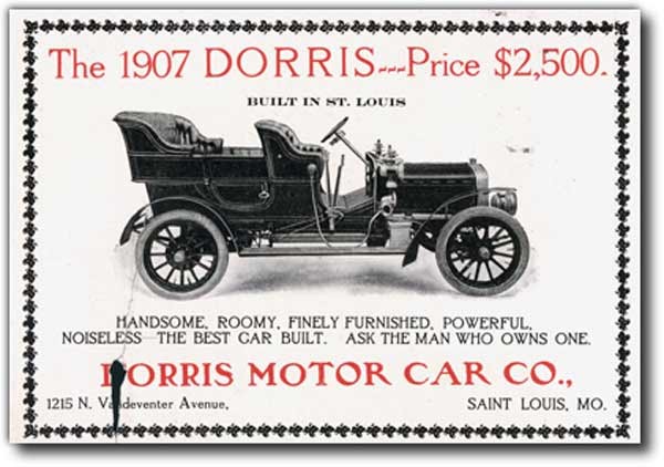 Advertisement for Dorris automobile (1907)