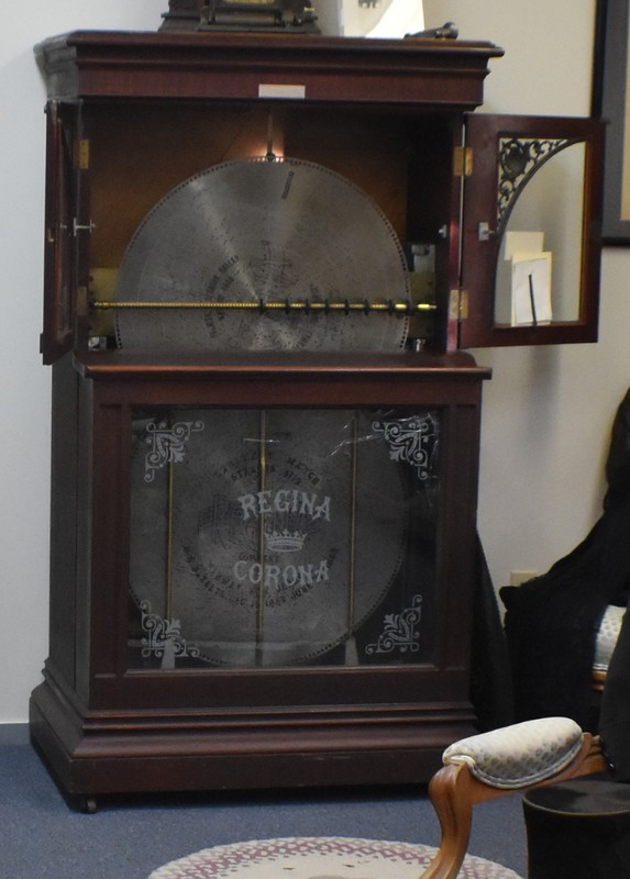 The Dress Room features the 1902 Regina Music box which once played in the Star Vaudeville Theater