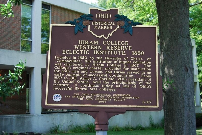 Hiram College Ohio Historical Marker