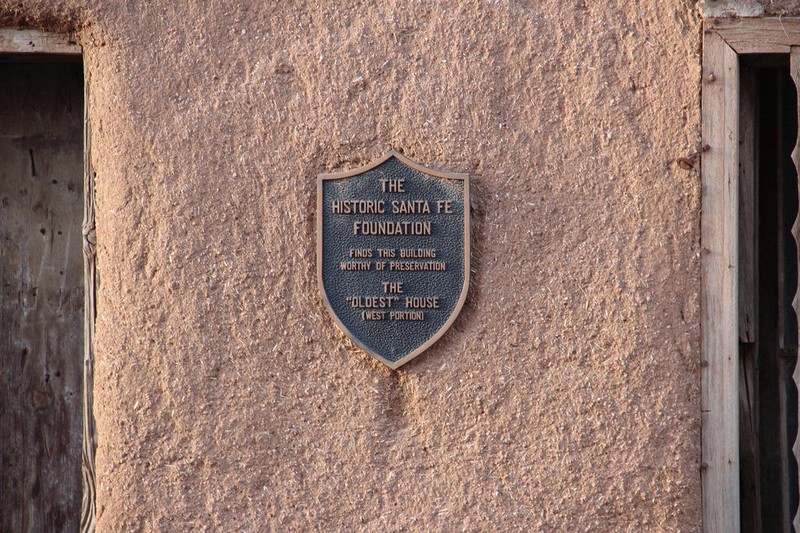 Historic marker installed by the Historic Santa Fe Foundation