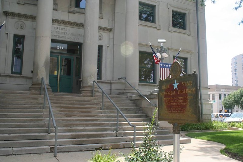 Blue Star Marker at 211 N. Main Street