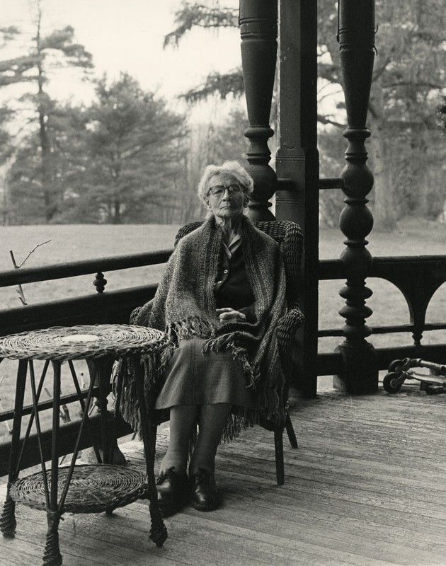 Margaret "Daisy" Suckley on the Veranda of Wilderstein, 1988